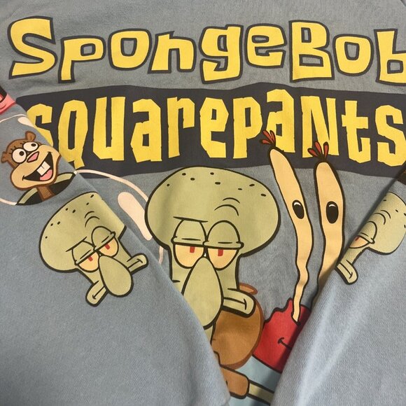 Nickelodeon Spongebob Squarepants Blue Sweatshirt Size M(7-9) - Picture 2 of 10
